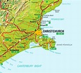 Christchurch area map - Ontheworldmap.com