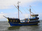 The pirate ship "Korsarz" (in English: "Corsair") floats in Dziwnów ...
