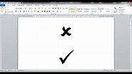 How To Insert A Tick Symbol In Microsoft Word Documents | Images and ...