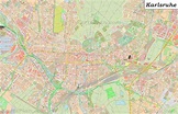 Große detaillierte stadtplan von Karlsruhe