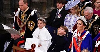 George, Charlotte et Louis de Galles au couronnement de leur grand-père ...