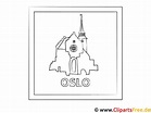 Dibujo de Oslo Noruega para colorear