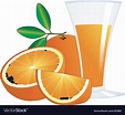 Orange juice Royalty Free Vector Image - VectorStock