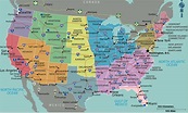 Carte Etats Unis Villes - Voyages - Cartes