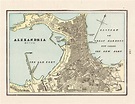 1892 Antique ALEXANDRIA EGYPT Map George Cram Atlas Map of Alexandria ...