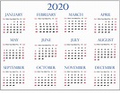 Cute Yearly 2020 Calendar Printable | Free Printable Calendar