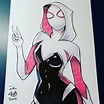 Spider-Gwen. Art collaboration. Traditionally inked by me, digitally ...