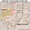 West Covina California Street Map 0684200