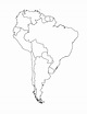 Blank Map of South America template