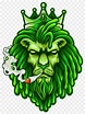 Lion smoking weed vector PNG - Similar PNG
