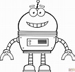Smiling Robot coloring page | Free Printable Coloring Pages
