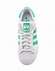 adidas Originals - Zapatillas blancas y verdes Superstar Hombre