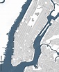 vector map of the New York City NY Manhattan, USA Stock Vector | Adobe ...