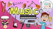 Music vocabulary | Musical instruments | ESL with YoYo TV - YouTube