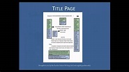Purdue OWL: APA Formatting - The Basics - YouTube