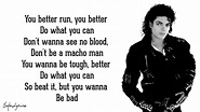 Michael Jackson - Beat It (Lyrics) - YouTube