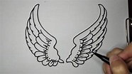 Cómo dibujar alas/How to draw wings - YouTube