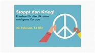 STOPPT DEN KRIEG - Kundgebung für den Frieden | forumZFD