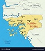Republic guinea-bissau - map Royalty Free Vector Image