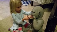 Toddler loving zombie baby - YouTube