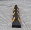 Rubber Parking Curb Stop 72''L x 6''W x 4''H Black With Yellow Stripes ...