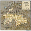 Landkarte Tadschikistan (Reliefkarte) : Weltkarte.com - Karten und ...