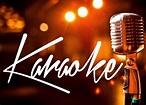 a microphone with the word karaoke written on it