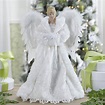 Christmas Decorations - 16.5" White Angel Tree Topper