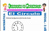 Ejercicios del Circulo para Inicial de 3 Años - Matemática
