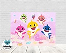 Baby Shark Pink Theme Digital Designs Backdrop Theme - Etsy Canada