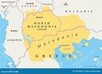 Macedonia Region Political Map Stock Vector - Illustration of ...