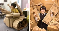 Japanese Cardboard Artist Turns Old Amazon Boxes Into Tanks, Food And ...