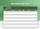 EXCEL of Green Membership list.xlsx | WPS Free Templates