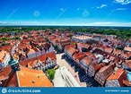 Celle, Germany - July 18, 2016: Aerial View of Medieval City Streets on ...