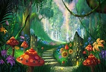 Resultado de imagen para bosque encantado | Fairy background, Painting ...