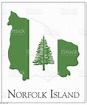 Ilustración de Bandera De Mapa De La Isla De Norfolk y más Vectores ...