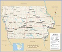 Iowa Map With Cities And Towns - Detailed Map