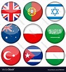 National flag icon set 4 Royalty Free Vector Image