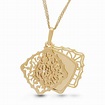 Square Open Locket with Diamond Accent, Yellow Gold Plate | Long Island ...