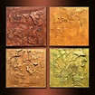Original Modern Abstract Painting, Textured Metallic Art by Henry Pars ...