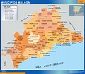 Mapa Malaga por municipios grande | Mapas grandes de pared de España y ...