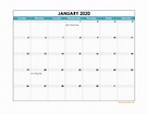 Free Printable Horizontal Calendar 2020 | Calendar Printables Free ...