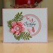 Happy Birthday card using Stampin Up Botanical Blooms framelits ...