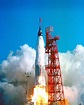 This image shows the launch of Friendship 7, the first American manned ...