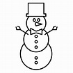 Dibujo de muñeco de nieve para colorear e imprimir - Dibujos y colores