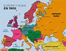 Mapa politico de europa y rusia en el año 1900 | Vector Premium