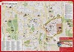 Mapa de Jerusalén: atracciones y monumentos de Jerusalén