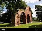 The medieval gothic ruins of Eldena Abbey (Klosterruine) in Greifswald ...