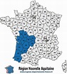 Région Nouvelle-Aquitaine : localisation et départements.