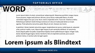 Lorem ipsum Blindtext in Word - YouTube